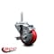 Service Caster 3 Inch Red Polyurethane Wheel Swivel 58 Inch Threaded Stem Caster with Brake SCC SCC-TS20S314-PPUB-RED-TLB-58212 - alternate 4